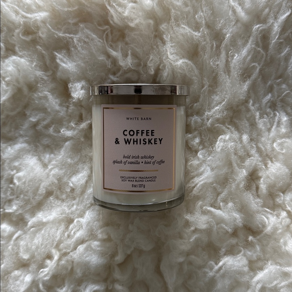 New BBW Coffee & Whiskey Single Wick Candle